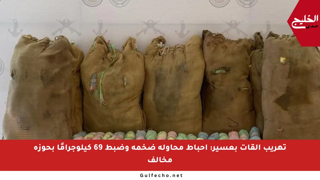 تهريب القات بعسير: إحباط محاولة ضخمة وضبط 69 كيلوجرامًا بحوزة مخالف
